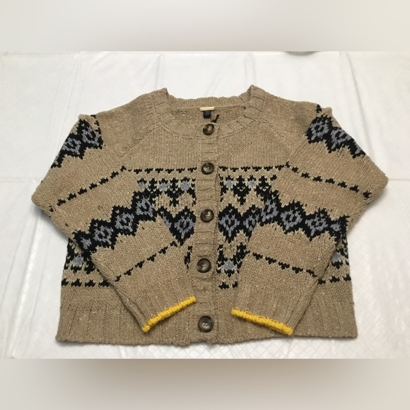 Magaschoni Tan and Black Patterned sweater - Picture 6 of 15